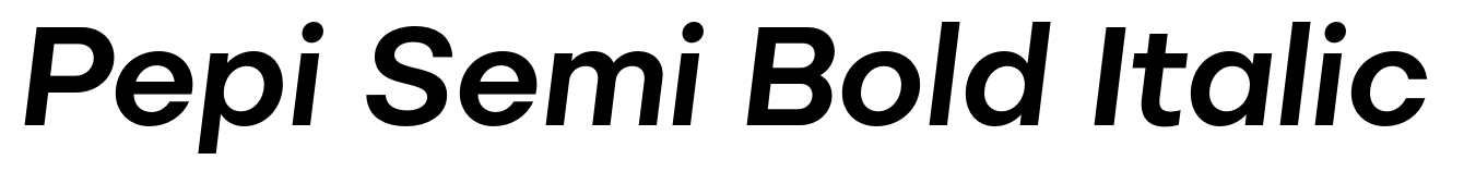 Pepi Semi Bold Italic